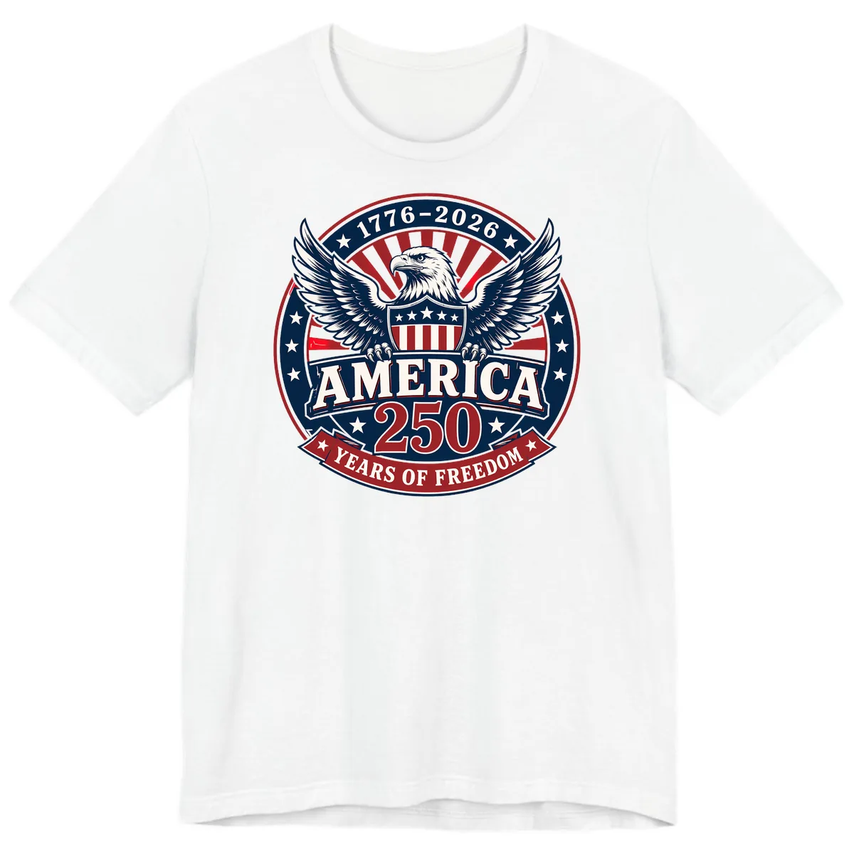America 250 Years Of Freedom Celebration Premium T-Shirt in White